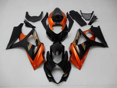 Preisgünstige Suzuki GSXR 1000 K7 07-08 Verkleidungen - Orange Schwarz
