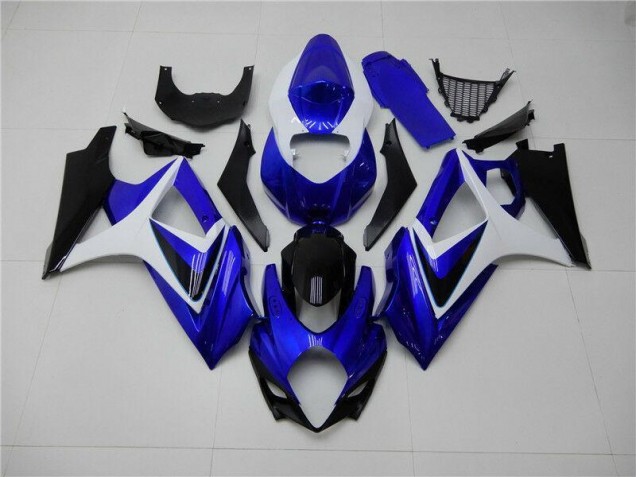 Preisgünstige Suzuki GSXR 1000 K7 07-08 Verkleidungen - Blau Weiß Schwarz