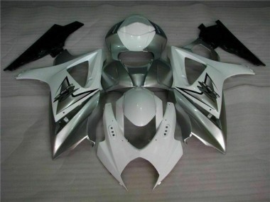 Preisgünstige Suzuki GSXR 1000 K7 07-08 Verkleidungen - Silber Weiß
