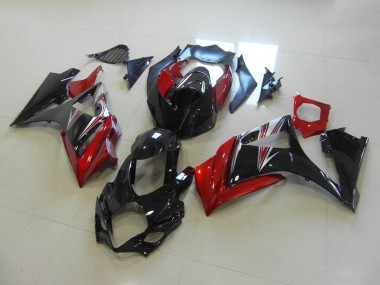 Preisgünstige Suzuki GSXR 1000 K7 07-08 Verkleidungen - Rot Schwarz Kein Aufkleber