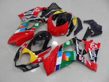 Preisgünstige Suzuki GSXR 1000 K7 07-08 Verkleidungen - Rot und Grün