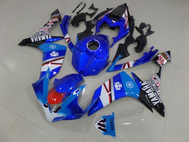 Preisgünstige Yamaha R1 07-08 Verkleidungen - Blau Weiß Schwarz Aufkleber