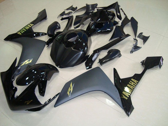 Preisgünstige Yamaha R1 07-08 Verkleidungen - Matt Schwarz Gold Preisgünstige Yamaha R1 07-08 Verkleidungen - Matt Schwarz Gold