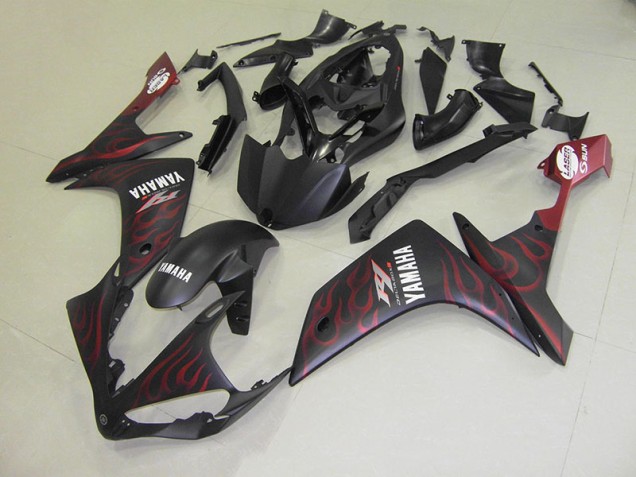 Preisgünstige Yamaha R1 07-08 Verkleidungen - Matt Rot Flamme