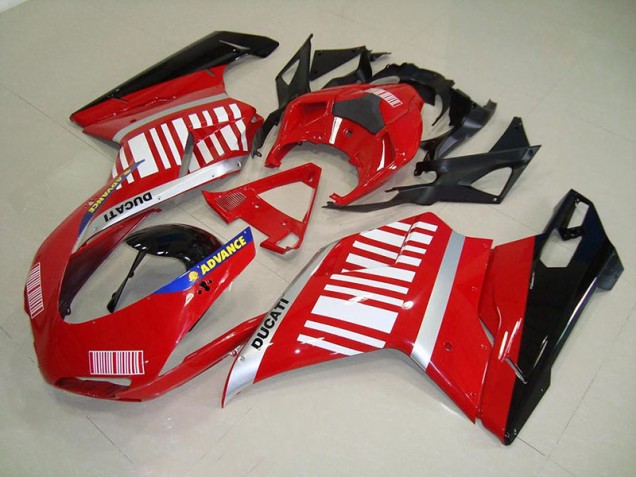Preisgünstige Ducati 848 1098 1198 07-14 Verkleidung - Rot Weiß Preisgünstige Ducati 848 1098 1198 07-14 Verkleidung - Rot Weiß