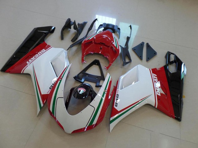 Preisgünstige Ducati 848 1098 1198 07-14 Verkleidungen - Weiß Rot