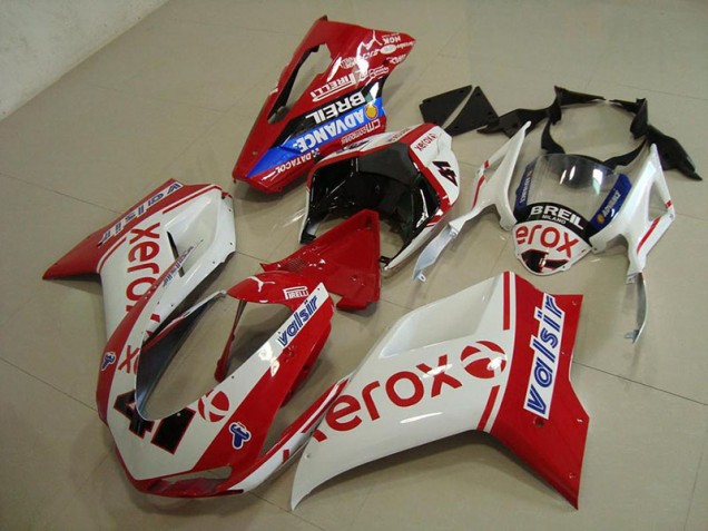 Preisgünstige Ducati 848 1098 1198 07-14 Verkleidungen - Weiß Rot Xerox Preisgünstige Ducati 848 1098 1198 07-14 Verkleidungen - Weiß Rot Xerox