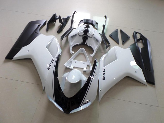Preisgünstige Ducati 848 1098 1198 07-14 Verkleidungen - Weiß Und Schwarz Streifen Preisgünstige Ducati 848 1098 1198 07-14 Verkleidungen - Weiß Und Schwarz Streifen