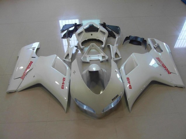 Preisgünstige Ducati 848 1098 1198 07-14 Verkleidungen - Perl Weiß Rote Aufkleber Preisgünstige Ducati 848 1098 1198 07-14 Verkleidungen - Perl Weiß Rote Aufkleber