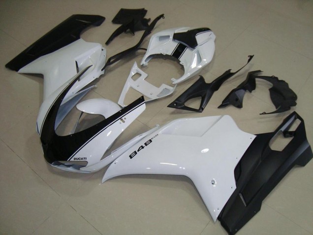 Preisgünstige Ducati 848 1098 1198 07-14 Verkleidungen - Weiß Matt Schwarz Preisgünstige Ducati 848 1098 1198 07-14 Verkleidungen - Weiß Matt Schwarz