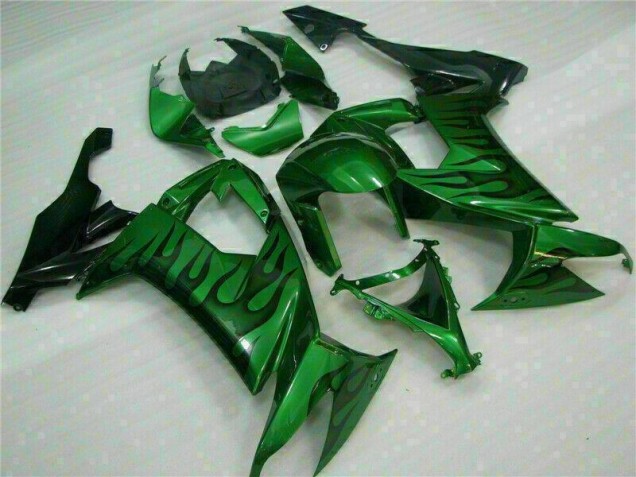 Preisgünstige Kawasaki ZX10R 08-10 Verkleidungen - Grüne Flamme Preisgünstige Kawasaki ZX10R 08-10 Verkleidungen - Grüne Flamme