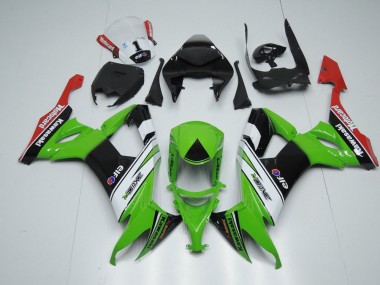 Preisgünstige Kawasaki ZX10R 08-10 Verkleidungen - Weiß Schwarz Und Grün