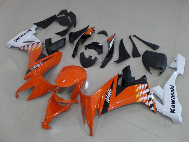 Preisgünstige Kawasaki ZX10R 08-10 Verkleidungen - Orange und Weiß Preisgünstige Kawasaki ZX10R 08-10 Verkleidungen - Orange und Weiß