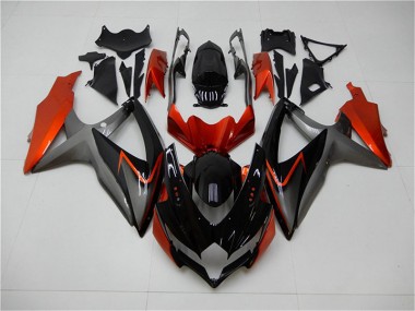 Preisgünstige Suzuki GSXR 600 / 750 K8 08-10 Verkleidungen - Schwarz Orange Grau