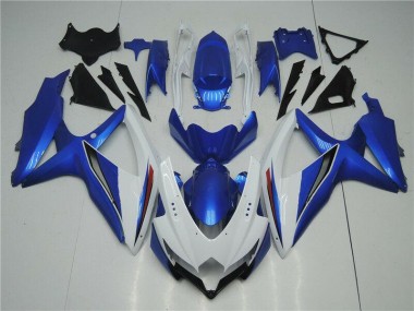 Preisgünstige Suzuki GSXR 600 / 750 K8 08-10 Verkleidung - Weiß Blau