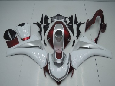 Preisgünstige Honda CBR 1000 RR 08-11 Verkleidungen - Rot Weiß Und Silber