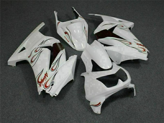Preisgünstige Kawasaki EX250 08-12 Verkleidungen - Weiß Rot Preisgünstige Kawasaki EX250 08-12 Verkleidungen - Weiß Rot