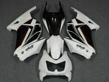 Preisgünstige Kawasaki EX250 08-12 Verkleidung - Weiß Schwarz Ninja