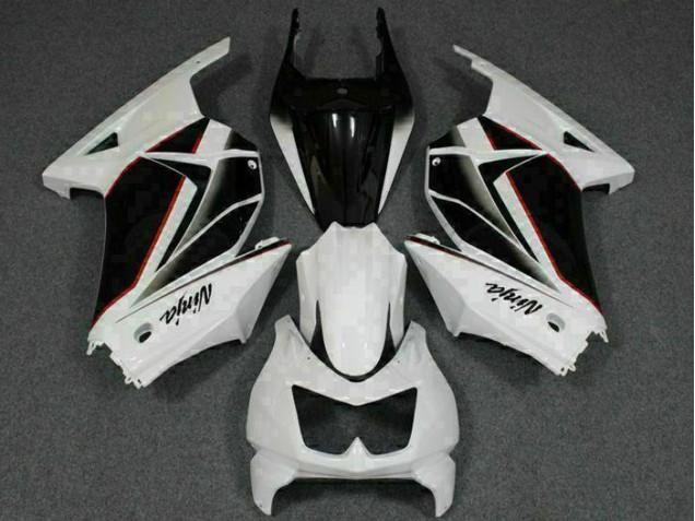 Preisgünstige Kawasaki EX250 08-12 Verkleidung - Weiß Schwarz Ninja