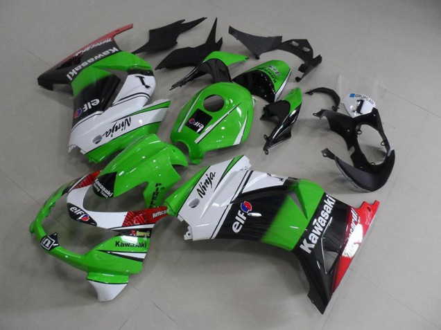 Preisgünstige Kawasaki ZX 250R 08-12 Verkleidung - Grün Weiß Schwarz Preisgünstige Kawasaki ZX 250R 08-12 Verkleidung - Grün Weiß Schwarz