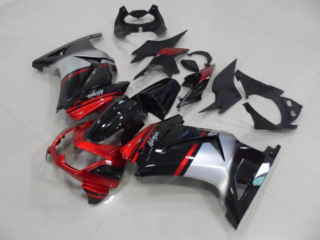 Preisgünstige Kawasaki ZX 250R 08-12 Verkleidungen - Candy Rot Schwarz Silber Preisgünstige Kawasaki ZX 250R 08-12 Verkleidungen - Candy Rot Schwarz Silber