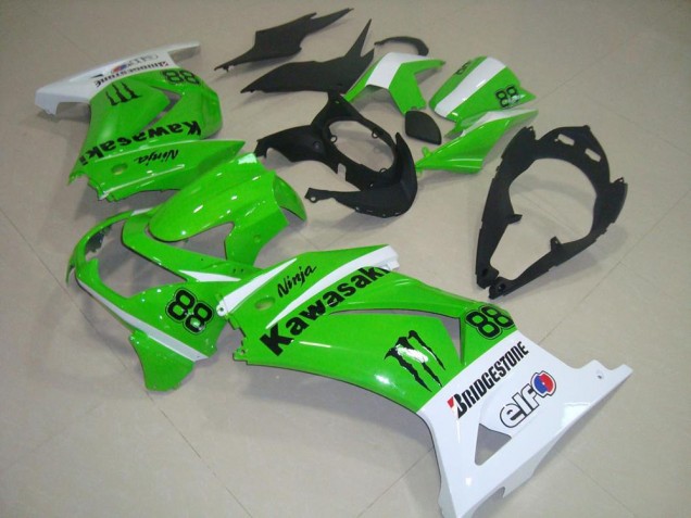 Preisgünstige Kawasaki ZX 250R 08-12 Verkleidungen - Grün und Weiß Preisgünstige Kawasaki ZX 250R 08-12 Verkleidungen - Grün und Weiß