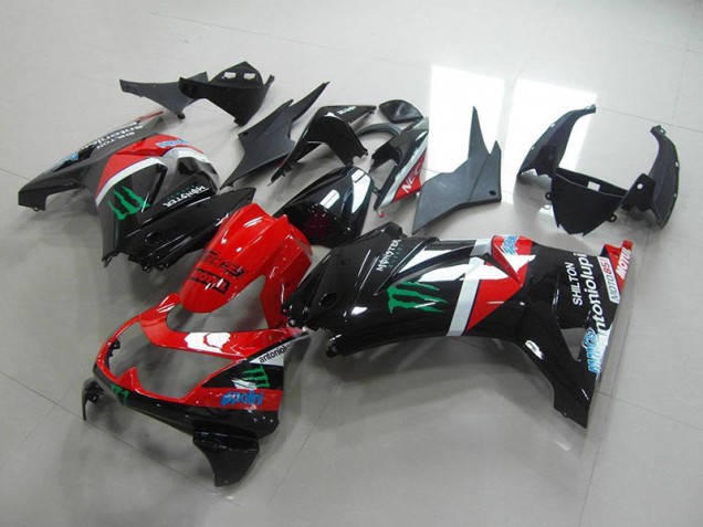 Preisgünstige Kawasaki ZX 250R 08-12 Verkleidungen - Rot und Schwarz Monster Preisgünstige Kawasaki ZX 250R 08-12 Verkleidungen - Rot und Schwarz Monster
