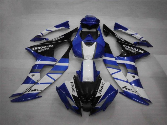 Preisgünstige Yamaha R6 08-16 Verkleidungen - Blau Weiß FAAC