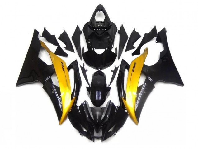 Preisgünstige Yamaha R6 08-16 Verkleidungen - Schwarz Gold Preisgünstige Yamaha R6 08-16 Verkleidungen - Schwarz Gold