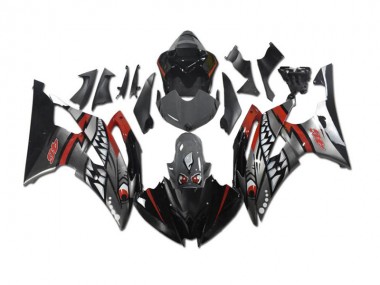 Preisgünstige Yamaha R6 08-16 Verkleidungen - Graues Rot Hai