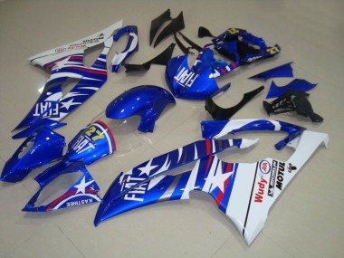 Preisgünstige Yamaha R6 08-16 Verkleidungen - Blau Weiß Fiat 27 Rot Wudy