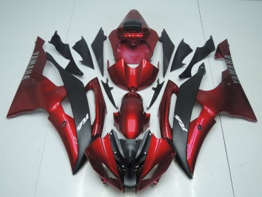Preisgünstige Yamaha R6 08-16 Verkleidungen - Candy Rot und Schwarz