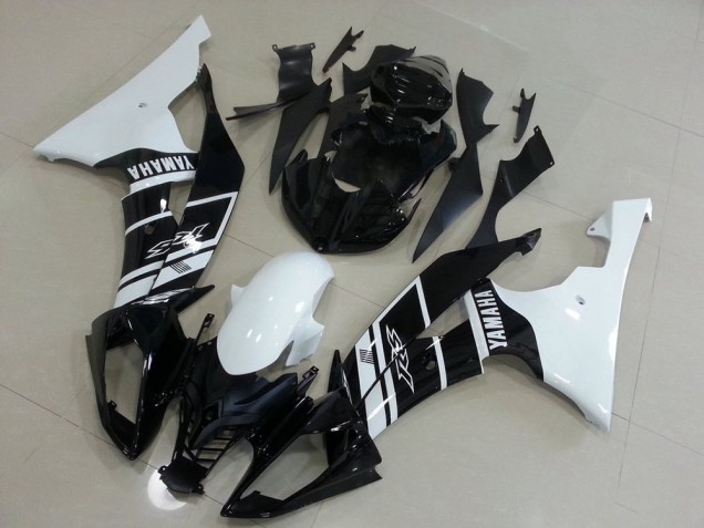 Preisgünstige Yamaha R6 08-16 Verkleidungen - Weiß Und Schwarz Preisgünstige Yamaha R6 08-16 Verkleidungen - Weiß Und Schwarz