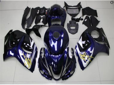 Preisgünstige Suzuki GSXR 1300 Hayabusa 08-19 Verkleidungen - Blau Gold