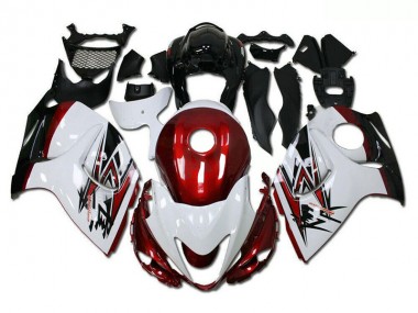 Preisgünstige Suzuki GSXR 1300 Hayabusa 08-19 Verkleidungen - Weiß Rot