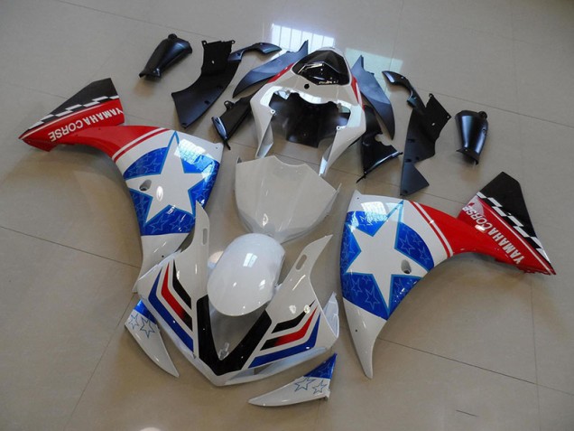 Preisgünstige Yamaha R1 09-11 Verkleidungen - Weiß Schwarz Ducati Stern Preisgünstige Yamaha R1 09-11 Verkleidungen - Weiß Schwarz Ducati Stern