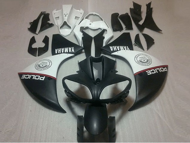Preisgünstige Yamaha R1 09-11 Verkleidungen - Matt Schwarz Weiß Preisgünstige Yamaha R1 09-11 Verkleidungen - Matt Schwarz Weiß