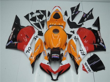 Preisgünstige Honda CBR 600 RR 09-12 Verkleidungen - Orange Rot Schwarz Repsol