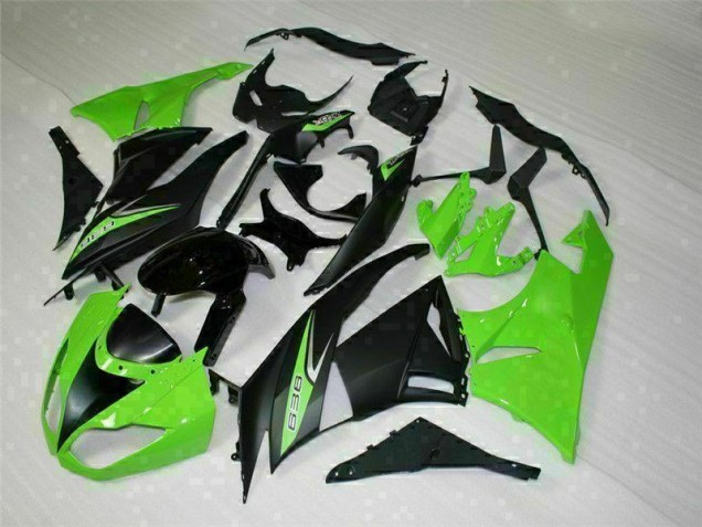 Preisgünstige Kawasaki ZX6R 09-12 Verkleidungen - Schwarz Grün 636 Preisgünstige Kawasaki ZX6R 09-12 Verkleidungen - Schwarz Grün 636