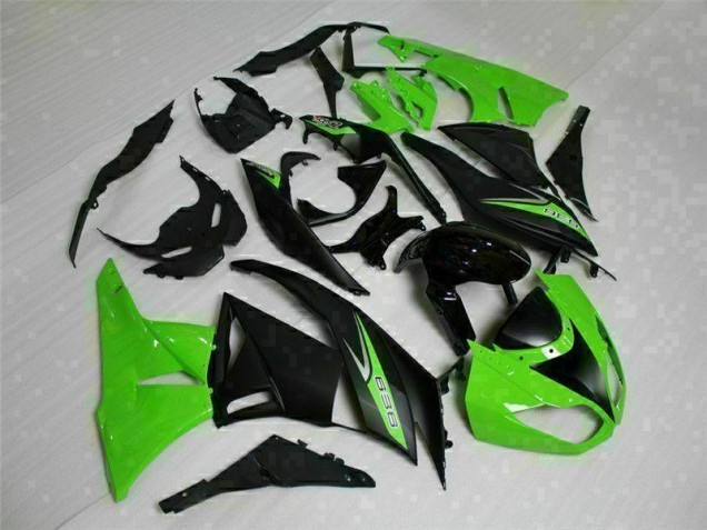 Preisgünstige Kawasaki ZX6R 09-12 Verkleidungen - Schwarz Grün 636 Preisgünstige Kawasaki ZX6R 09-12 Verkleidungen - Schwarz Grün 636