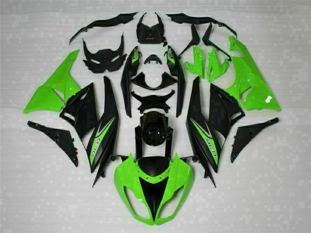 Preisgünstige Kawasaki ZX6R 09-12 Verkleidungen - Schwarz Grün 636 Preisgünstige Kawasaki ZX6R 09-12 Verkleidungen - Schwarz Grün 636