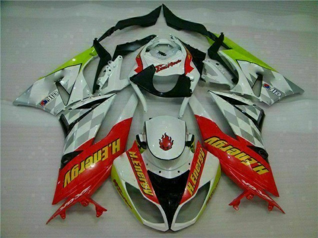 Preisgünstige Kawasaki ZX6R 09-12 Verkleidungen - Weiß Rot H. Energy Preisgünstige Kawasaki ZX6R 09-12 Verkleidungen - Weiß Rot H. Energy