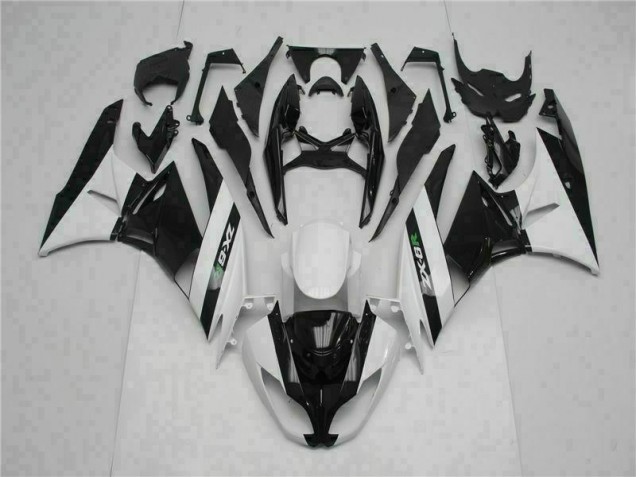 Preisgünstige Kawasaki ZX6R 09-12 Verkleidungen - Schwarz Weiß Preisgünstige Kawasaki ZX6R 09-12 Verkleidungen - Schwarz Weiß