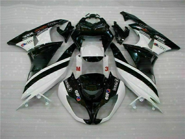 Preisgünstige Kawasaki ZX6R 09-12 Verkleidungen - Schwarz Weiß 3M Touch4 Preisgünstige Kawasaki ZX6R 09-12 Verkleidungen - Schwarz Weiß 3M Touch4