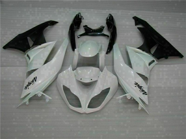 Preisgünstige Kawasaki ZX6R 09-12 Verkleidung - Weiß Schwarz Preisgünstige Kawasaki ZX6R 09-12 Verkleidung - Weiß Schwarz