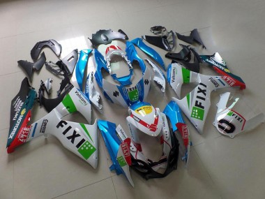 Preisgünstige Suzuki GSXR 1000 K9 09-16 Verkleidungen - Hell blau Fixi