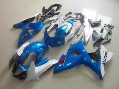 Preisgünstige Suzuki GSXR 1000 K9 09-16 Verkleidung - Weiß Blau