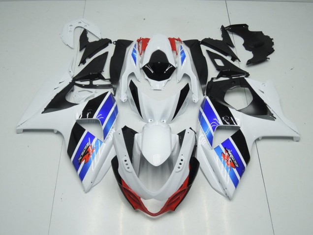 Preisgünstige Suzuki GSXR 1000 K9 09-16 Verkleidungen - Weiß Blau Schwarz Preisgünstige Suzuki GSXR 1000 K9 09-16 Verkleidungen - Weiß Blau Schwarz
