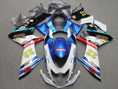 Preisgünstige Suzuki GSXR 600 K11 11-24 Verkleidungen - Blau Weiß Rot Rockstar 22