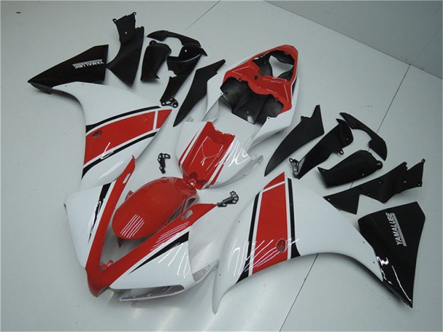 Preisgünstige Yamaha R1 12-14 Verkleidungen - Weiß Rot Schwarz Preisgünstige Yamaha R1 12-14 Verkleidungen - Weiß Rot Schwarz